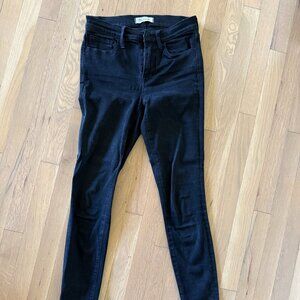 Black Denim Madewell Roadtripper Hi-Rise Skinny Jeans 26